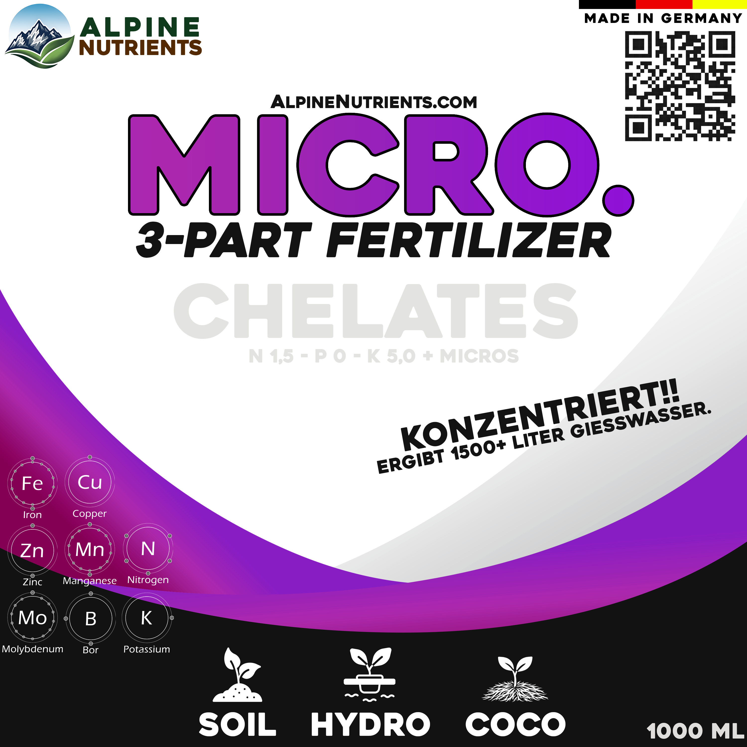3-Part Micro Etikett – Spurenelemente & Chelate